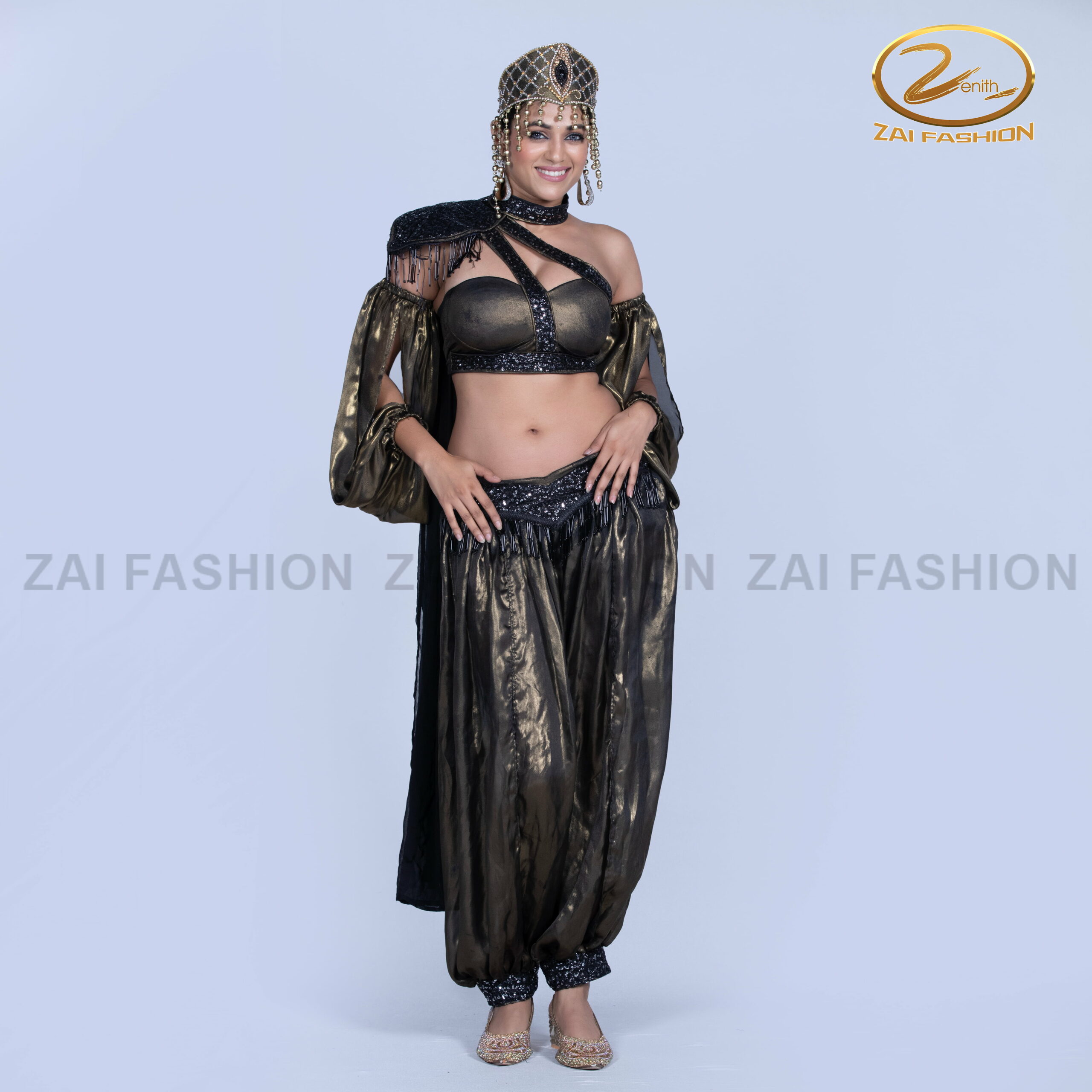 Metallic Grey Bollywood Indo-Western
