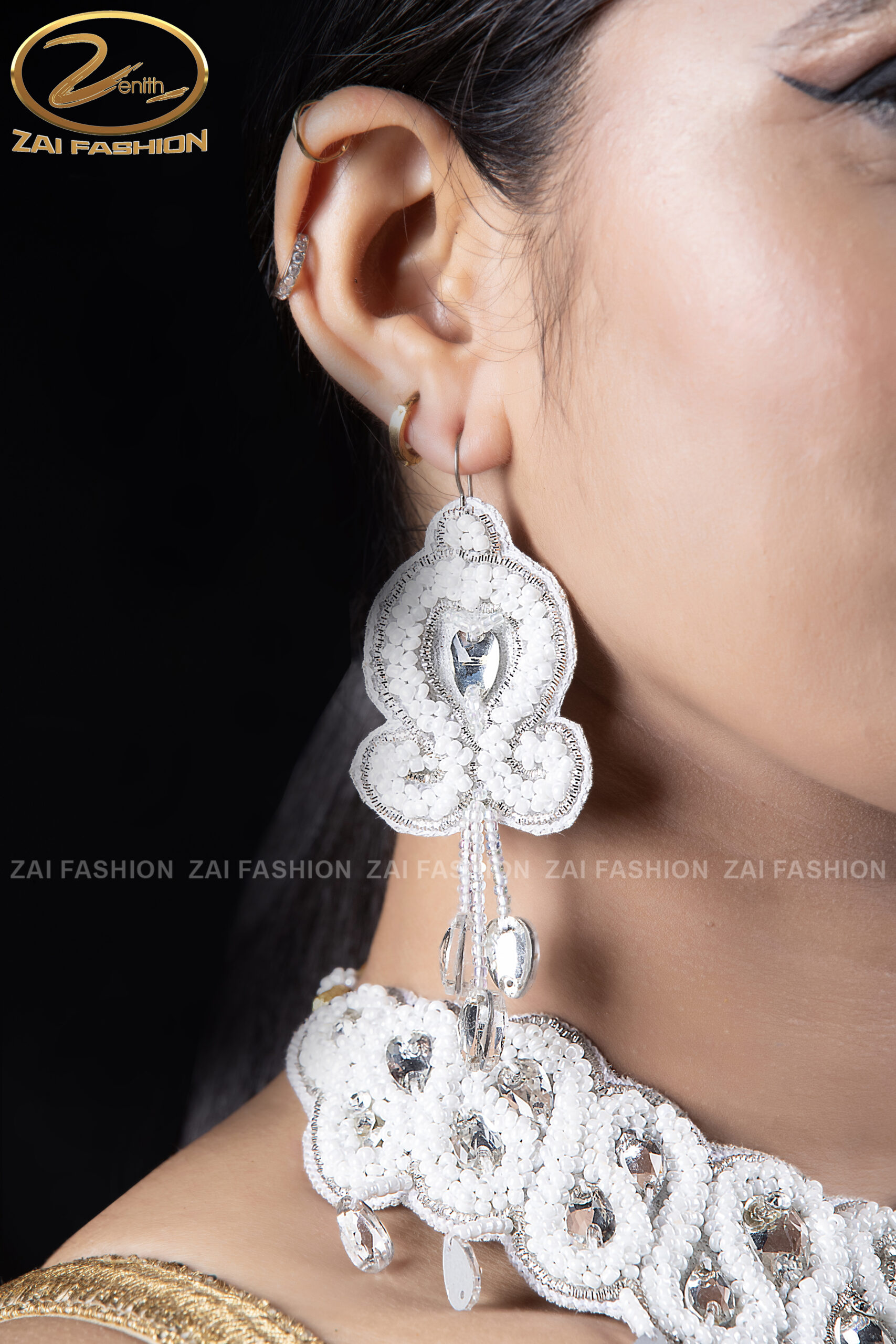 Handmade White Choker Set - Image 3