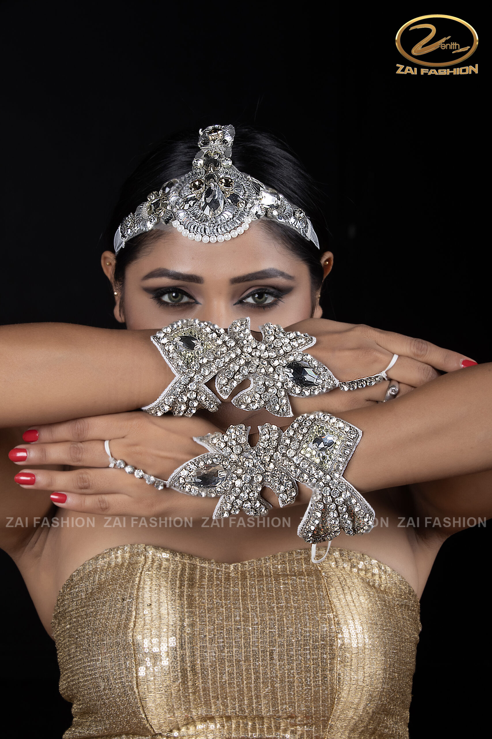 Handmade Silver Crystal set