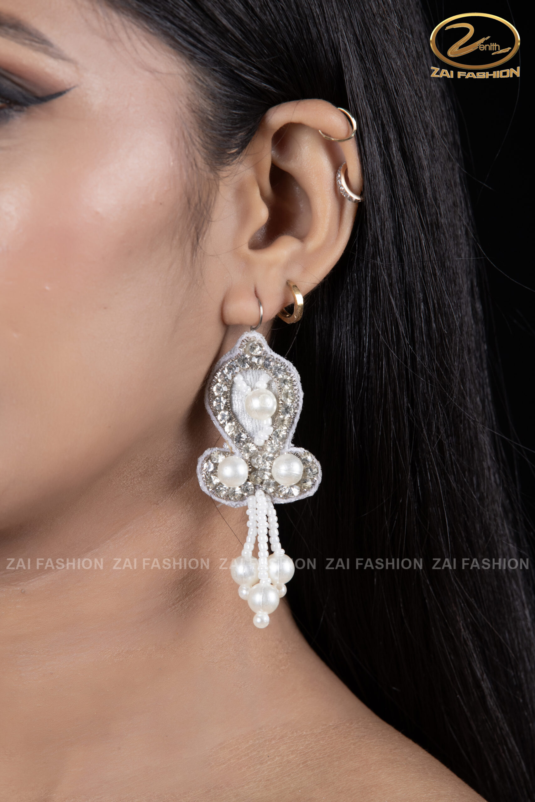 Handmade White Pearl Choker Set - Image 5