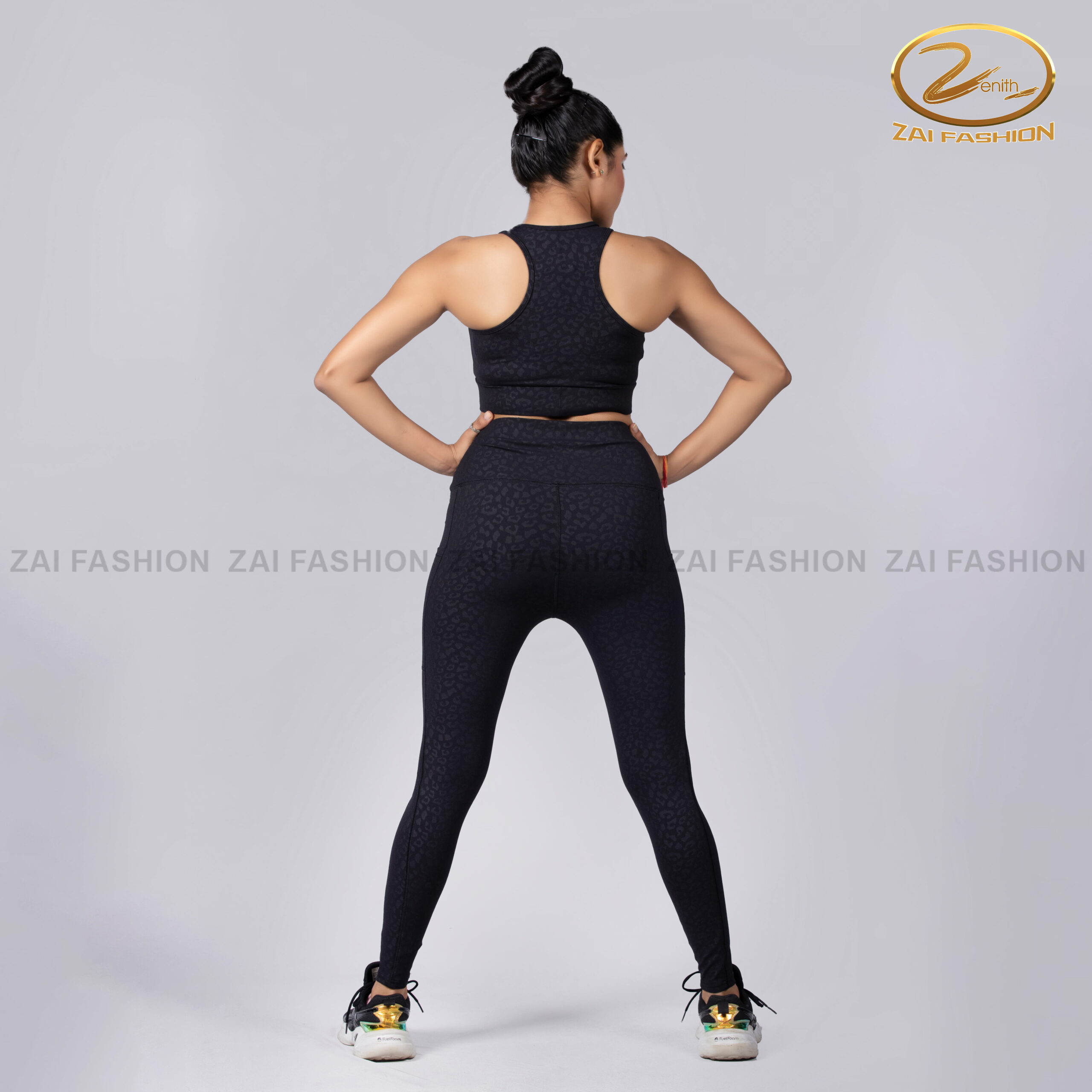 Black Two-piece Activewear Set - Image 4