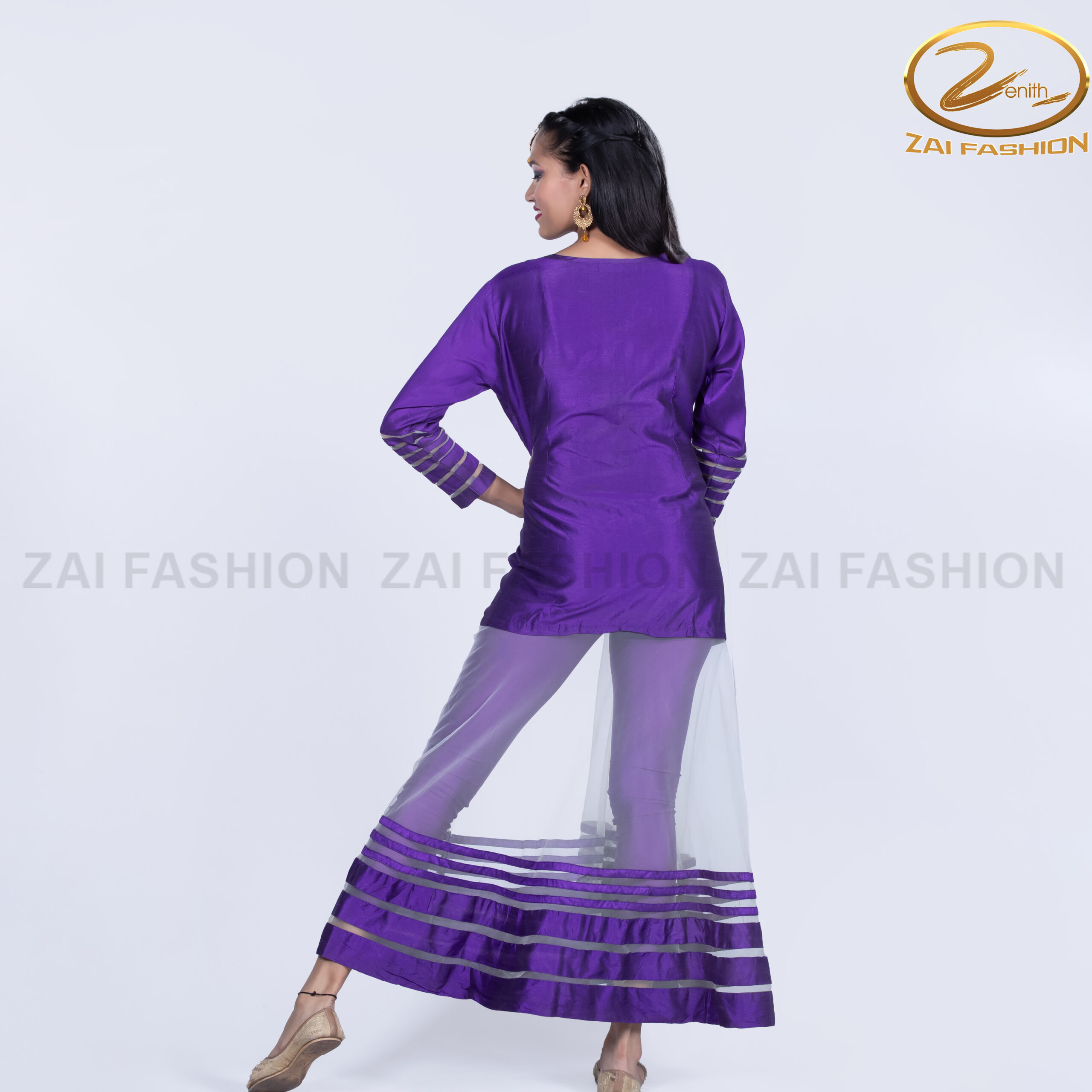 Purple Indo- Western Suit - Image 3
