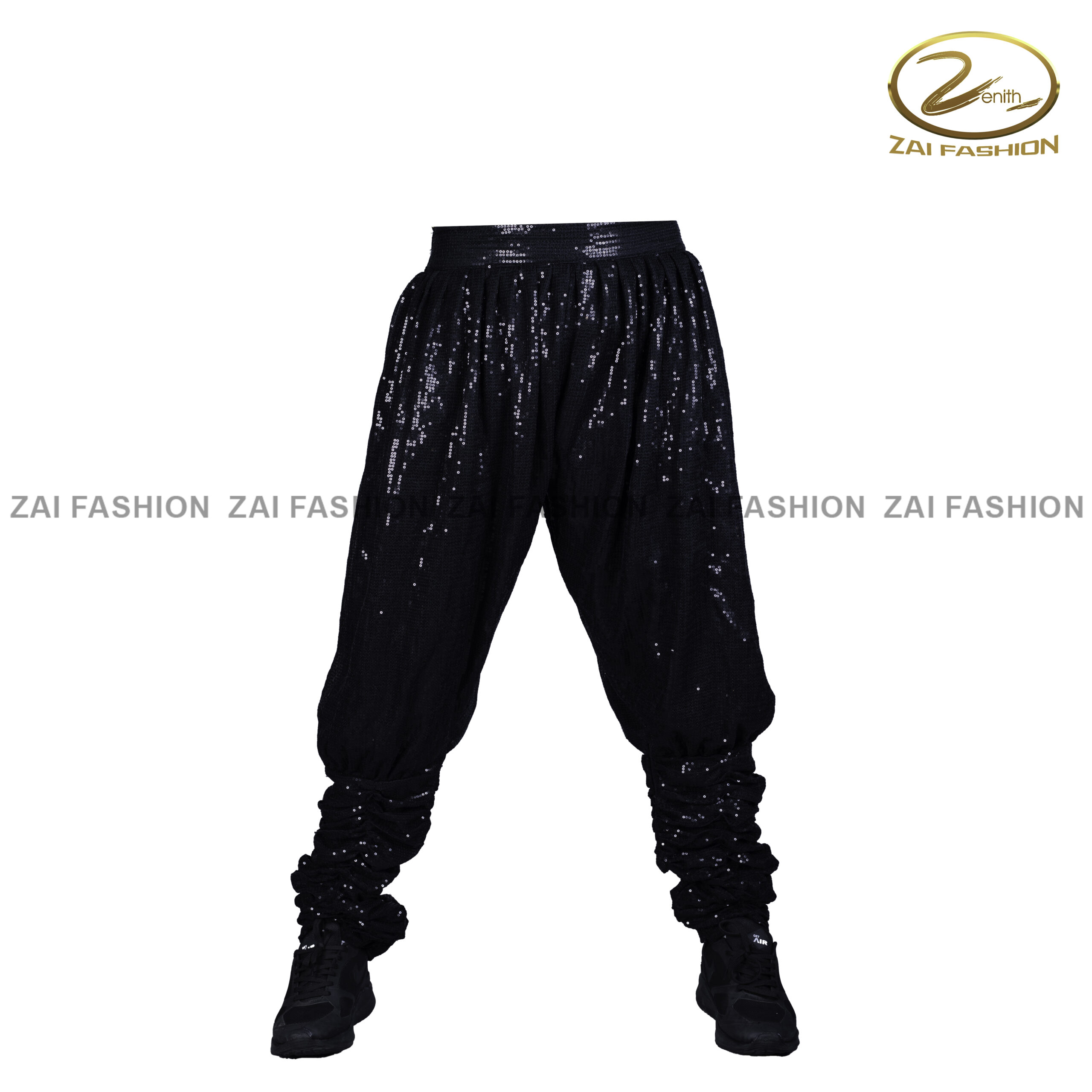Black Designer Sequence Pant