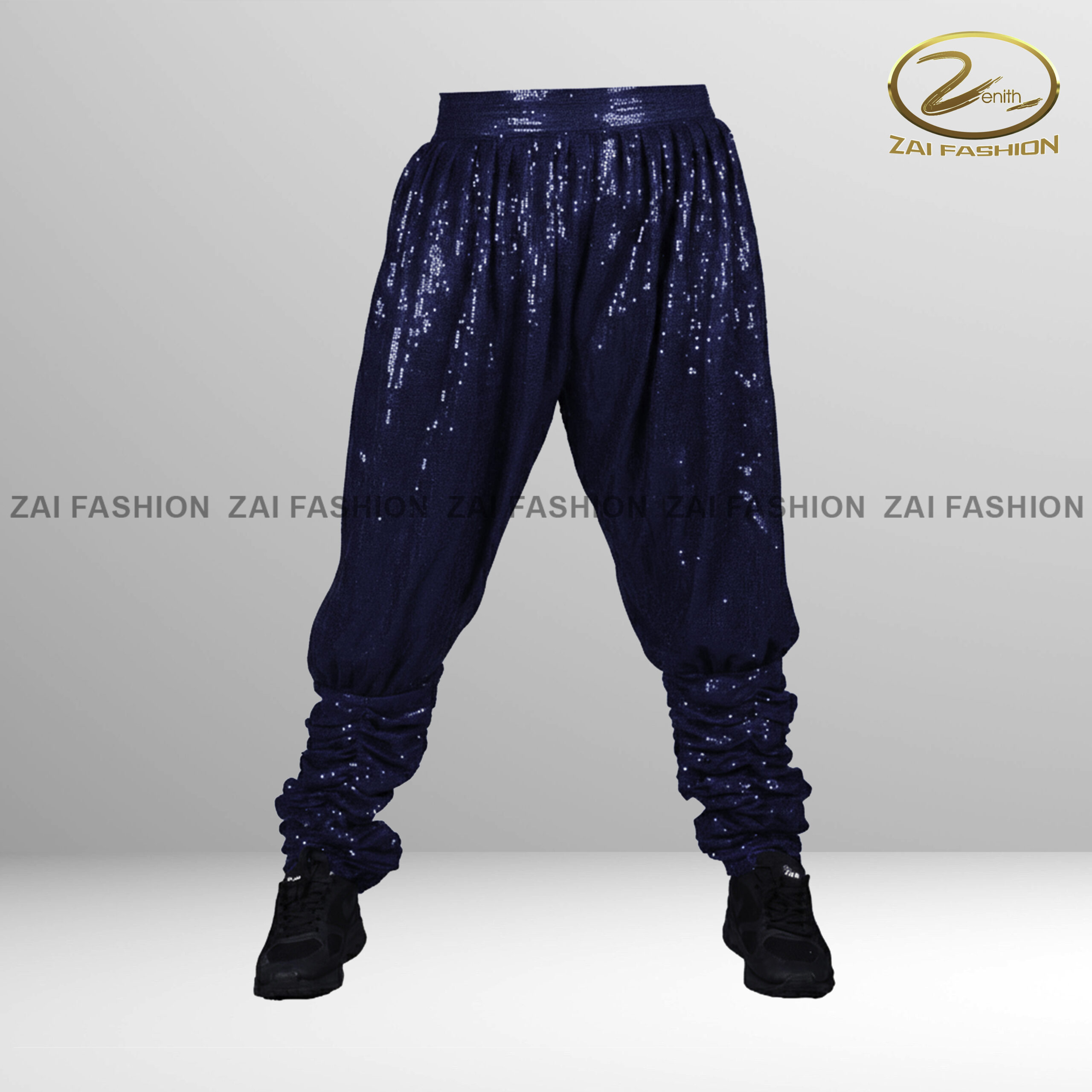 Dark Blue Designer Sequence Pant