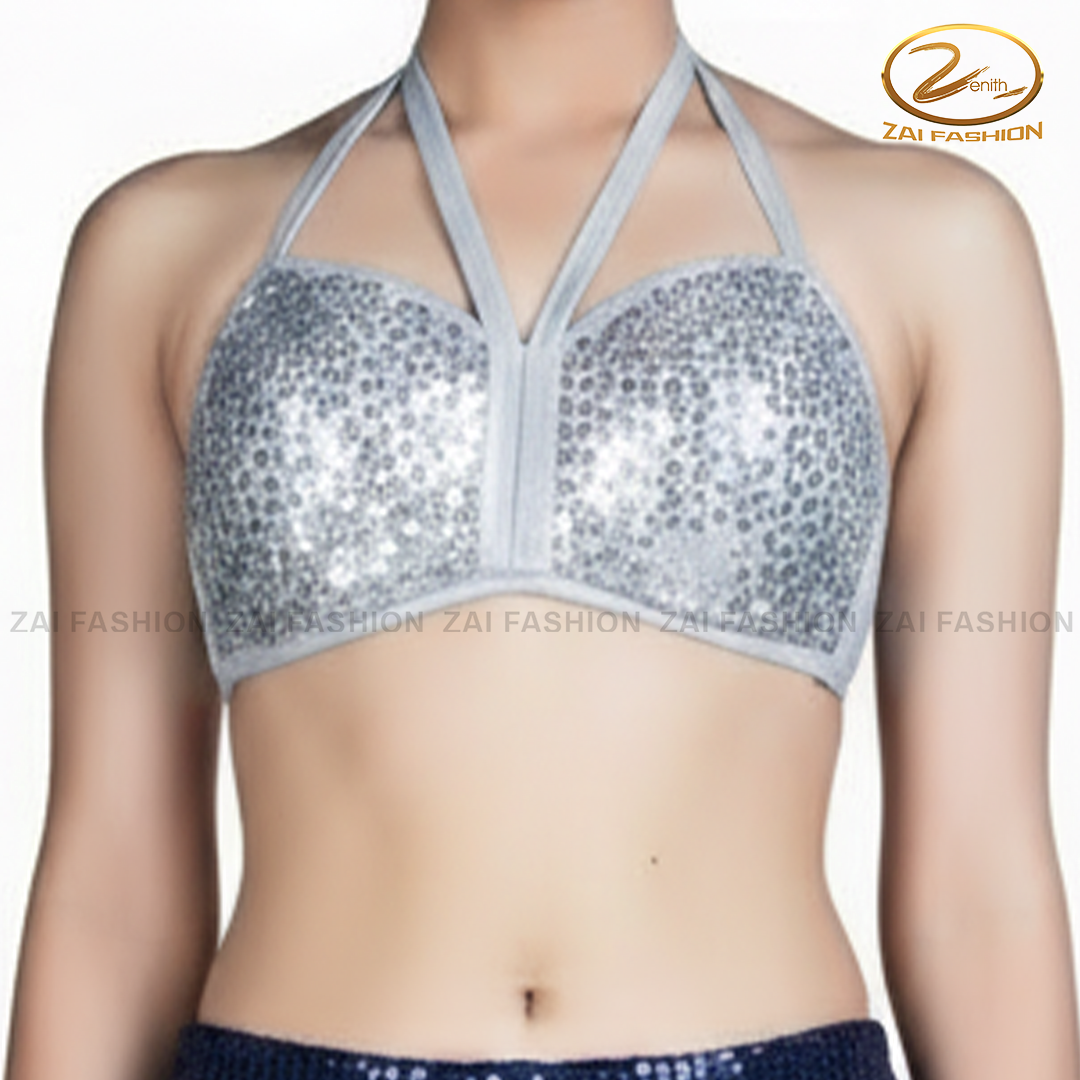 Silver Sequence Supporter Bra